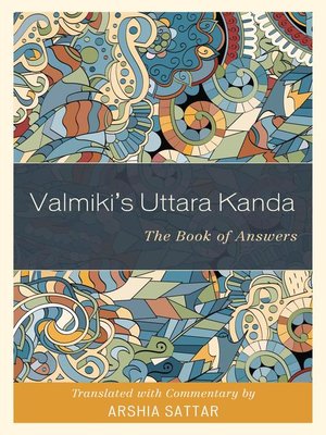 cover image of Valmiki's Uttara Kanda
